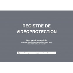 REGISTRE DE VIDEOPROTECTION...